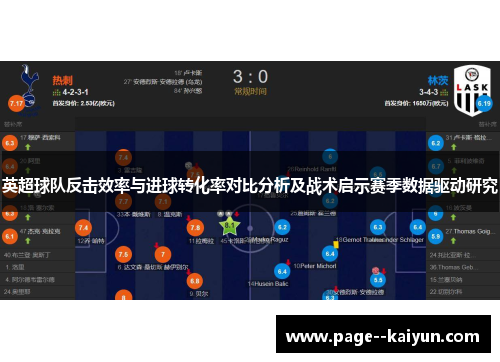 英超球队反击效率与进球转化率对比分析及战术启示赛季数据驱动研究